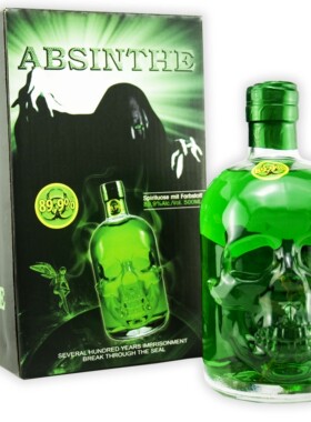 89.9度德国进口绿魔骷髅头苦艾酒烈酒单瓶带盒礼品酒洋酒absinthe