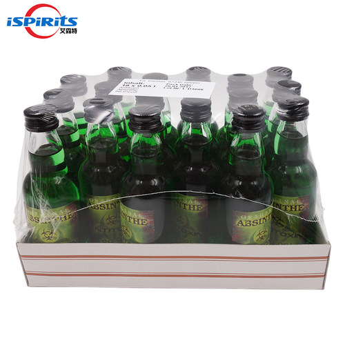 【洋酒】89.9度德国进口绿魔苦艾酒烈酒50ml 超炫酒版 18瓶组