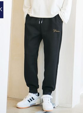 TEEK秋冬季运动休闲长裤子青少年学生秋季帅气新款潮流加绒卫裤男