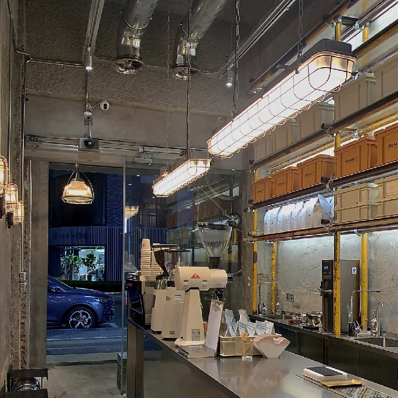 美式工业风吊灯复古loft怀旧日光灯老式吧台小酒馆装饰长条形灯具