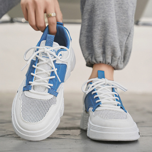 夏款男童鞋单网鞋透气防臭休闲板鞋系鞋带中大童夏季男运动鞋平底