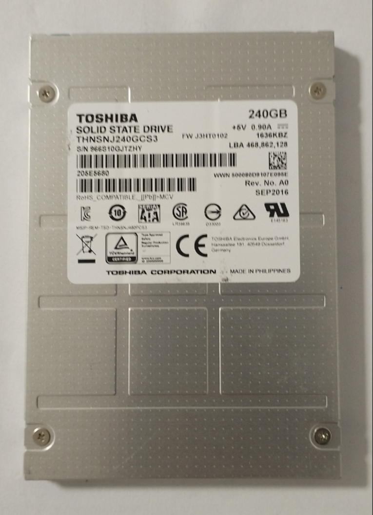 东芝 240G 6GSATA THNSNJ240GCS3 MLC 服务器固态SSD 提供测报2.5 电子元器件市场 其它元器件 原图主图