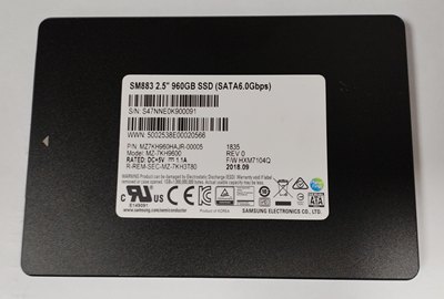 SM883 960G SATA MZ7KH960HAJR 服务器SSD 提供测报 2.5 7MM