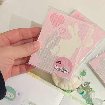 现货 栗栗斯 兔子毛衣便签本费尔岛风无粘性素材本原创盐系韩手帐