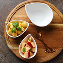 陶瓷水滴形沙拉碗烘焙甜品碗雪糕碗水果4寸酱料碟5寸西餐碗小汤碗