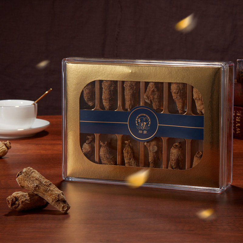 加拿大进口足龄神象西洋参段短支120克礼盒参香回甘浓郁非东北