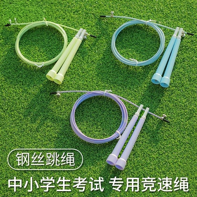 钢丝跳绳儿童中小学生专用体育考试双摇竞速成人运动健身减肥绳子