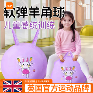 羊角球儿童专用大号感统训练瑜伽球大龙球加厚幼儿园宝宝蹦蹦跳球