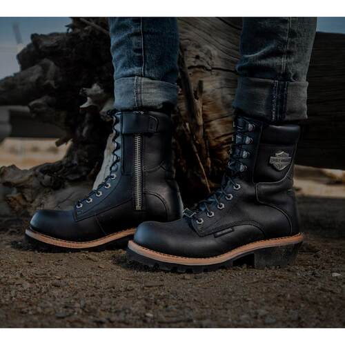 海外代购Harley Davidson/哈雷戴维森男士马丁靴耐磨防滑中筒