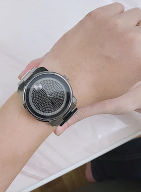 代购瑞士正品 Movado 摩凡陀满天星手表男灰色镶钻表盘石英表 36