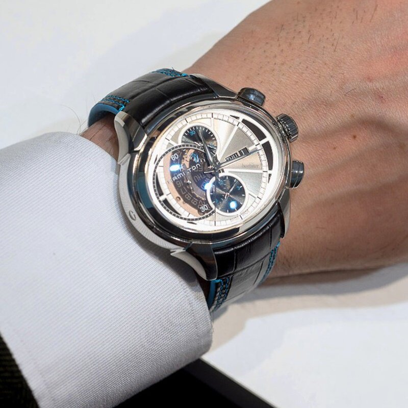 代购Hamilton汉米尔顿自动机械手表男计时码表旋转表盘限量款瑞
