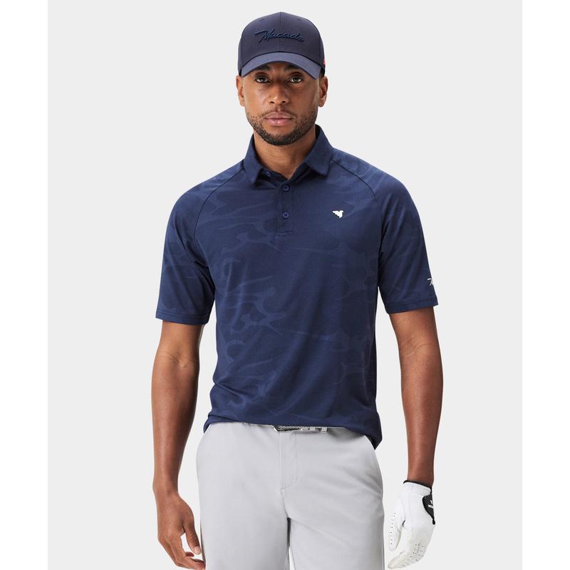 代购MACADE运动Polo衫男士透气舒适视觉趣味贴身剪裁经典翻领深