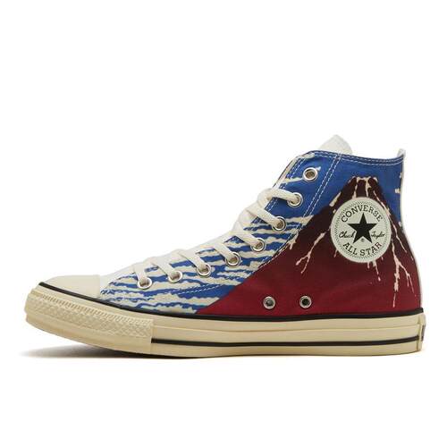 日本代购Converse/匡威男士板鞋透气耐磨高帮浮世绘印花日常休闲