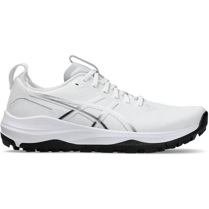 海外代购Asics/亚瑟士男士高尔夫鞋防水防滑白色网眼球场运动