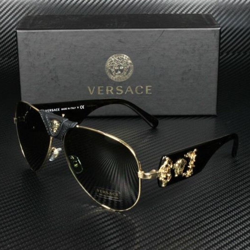 代购代购墨镜范思哲Versace VE2150Q 男款开车太阳眼镜时尚黑金1