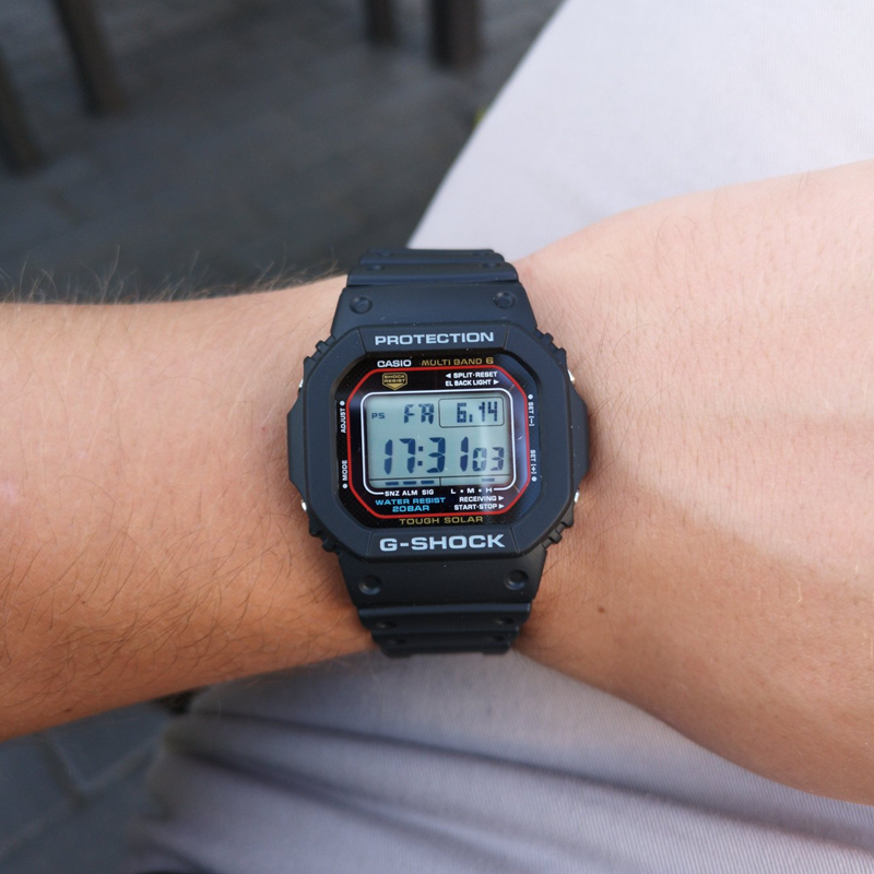 casio卡西欧太阳能电波男手表小方块防水石英日韩腕表 gw-m5610-1