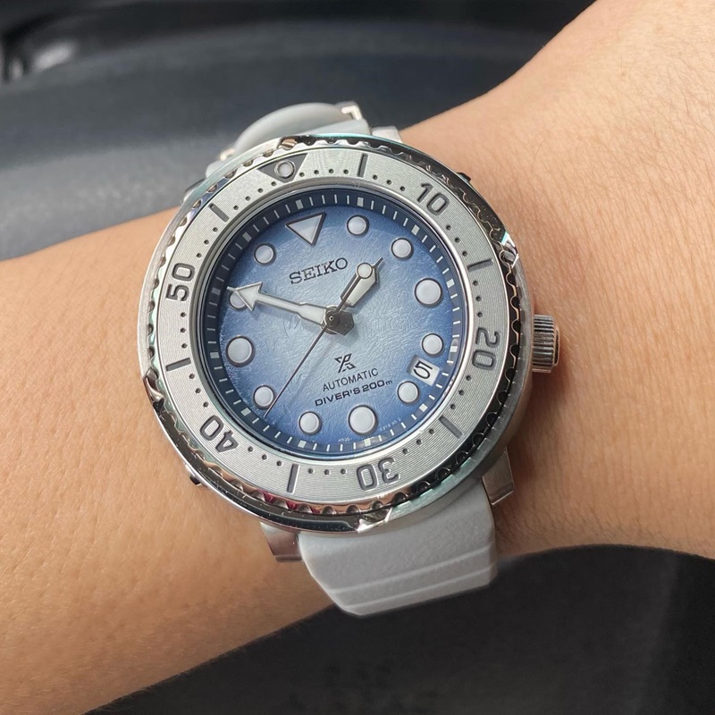 Seiko精工Prospex海洋公益企鹅版小罐头潜水自动机械男腕表SRPG59