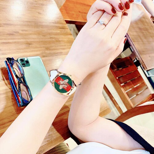 Gucci古驰刺绣小蜜蜂欧美腕表女