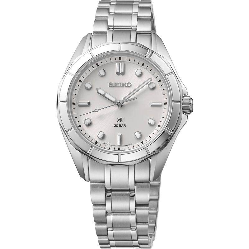 代购Seiko精工男女腕表夜光防刮日期测速钢带防水金属精钢商务