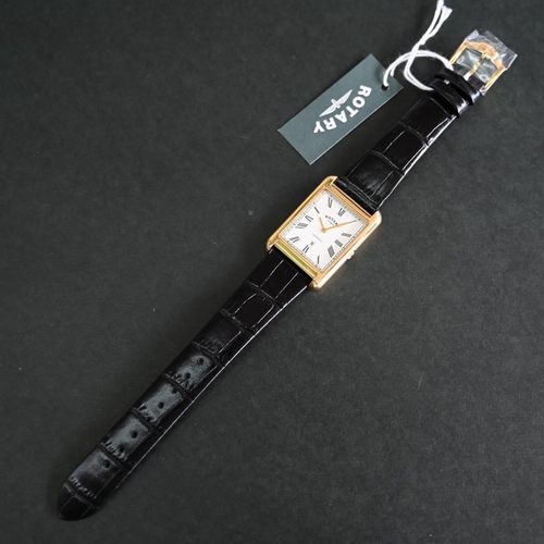 rotary复古方形石英表