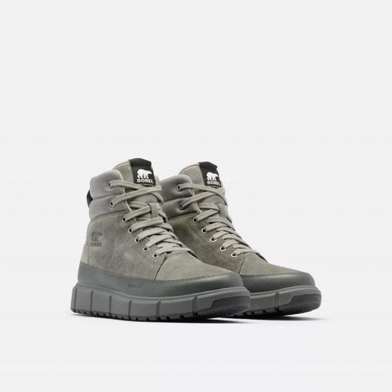 正品代购冰熊Sorel EXPLORER III 麂皮轻便耐磨男款防水休闲靴