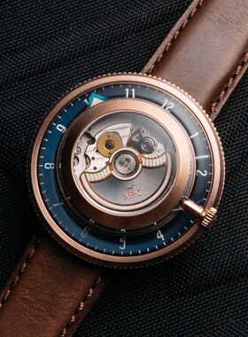 代购Xeric Invertor玫瑰金靛蓝限量版自动机械手表男轻奢小众欧