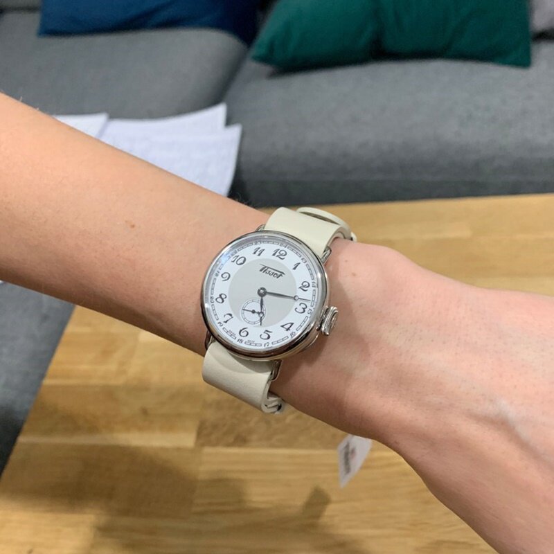 代购Tissot天梭Heritage怀旧复古1936自动机械手表女白色表盘瑞