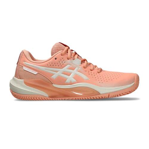 海外代购Asics/亚瑟士女士网球鞋透气防滑杏色网面比赛训练