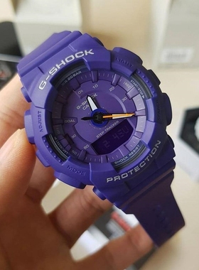 代购CASIO 卡西欧中性运动计步手表紫色男女防水腕表 GMA-S130VC