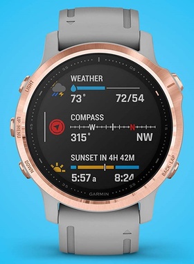 代购Garmin佳明Fenix6s户外运动血氧心率海拔气压手表010-02159-