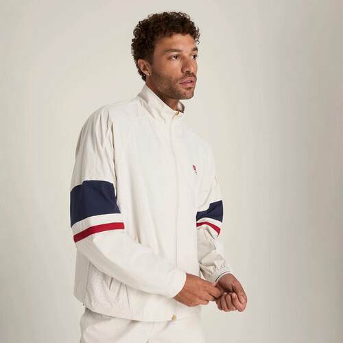 代购新品 wilson 威尔胜男士网球服运动休闲夹克复古拼色全拉链