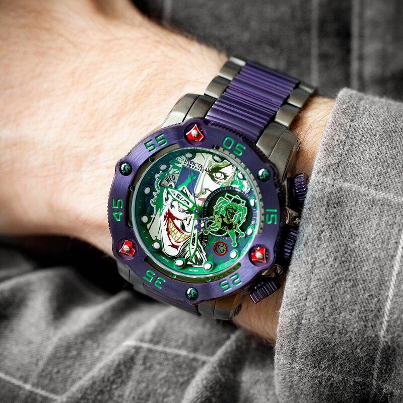小丑联名手表 invicta dc comics joker 限量版大表盘石英男腕表