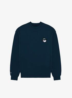 代购MALBON GOLF男士卫衣保暖舒适日常穿着简约设计深蓝色圆领