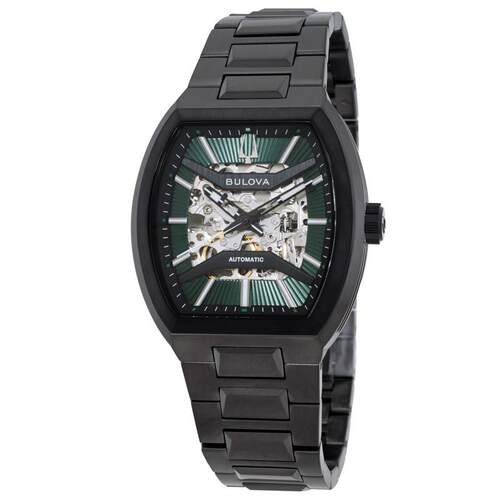 海外代购BULOVA/宝路华男士欧美腕表镂空背透夜光指针自动机械