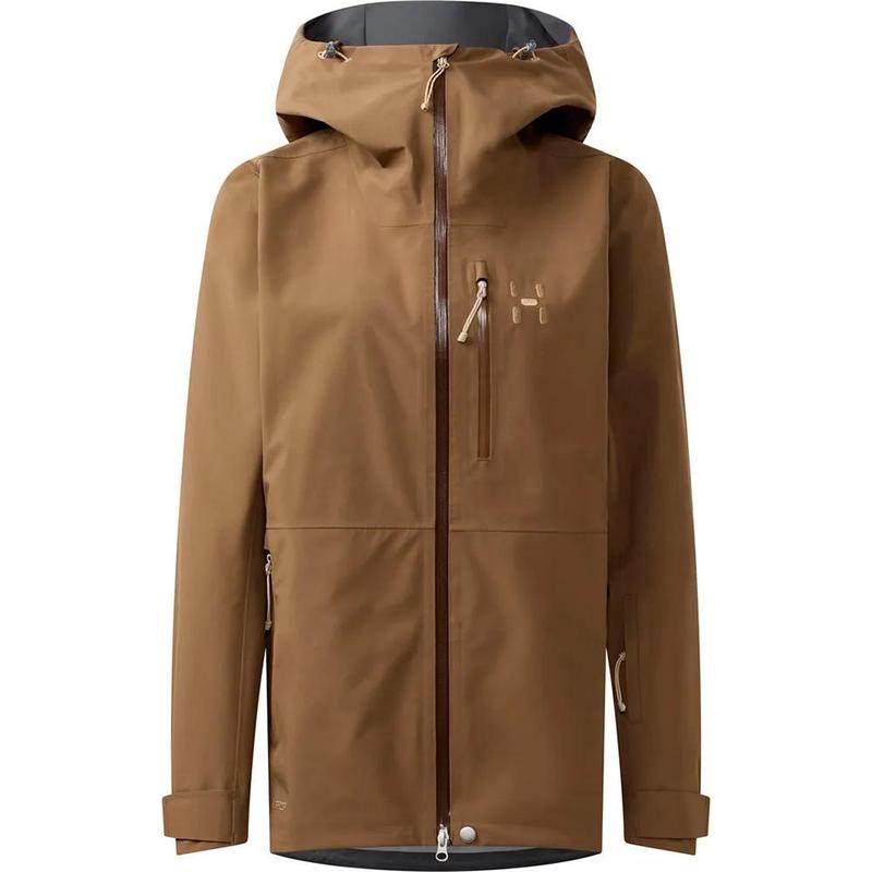 代购HAGLOFS女士冲锋衣防水防风保暖户外外套连帽长袖防风衣