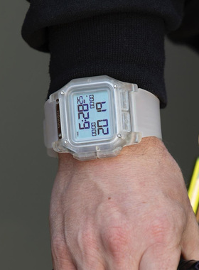 代购代购尼克松手表Nixon Regulus透明白色方形运动数显防水男士