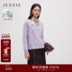 长袖 JESSIE羊驼羊毛提花针织毛衣女2025冬季 新款 亲肤圆领宽松上衣