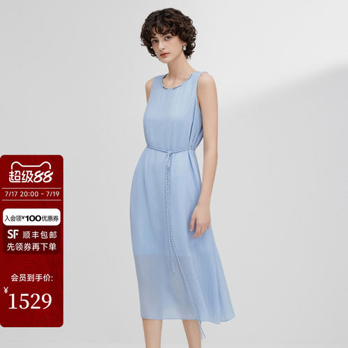 2026夏季新款圆领无袖连衣裙女