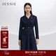 JESSIE职场OL风羊毛细闪沙漏西装 新款 女系带干练修身 外套2025冬季