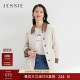 JESSIE2026年秋季 巴恩风撞色翻领风衣女显瘦通勤百搭显瘦外套 新款