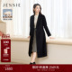 商场同款 JESSIE黑色赫本风简约绵羊毛大衣女2025年毛呢外套女