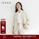 JESSIE春季 一粒扣显瘦收腰薄外套2026年 女七分袖 新款 OL风通勤西装