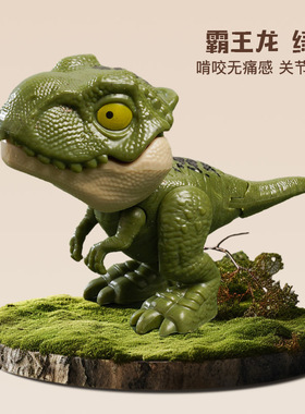霸王龙咬手指恐龙儿童玩具男孩剑龙甲龙翼龙沧龙迅猛龙三角龙摆件