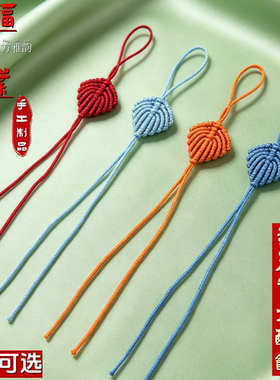 【10个叶子】手工编织葫芦龙头叶子 绿色diy仿真树叶挂绳配件饰品