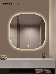 方形智能led带灯防雾卫生间镜子壁挂浴室镜厕所化妆镜洗手间挂墙