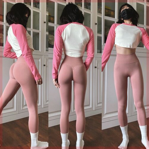 3D立体显臀高腰提臀瑜伽裤专业训练蜜桃臀运动健身裤女跑步紧身