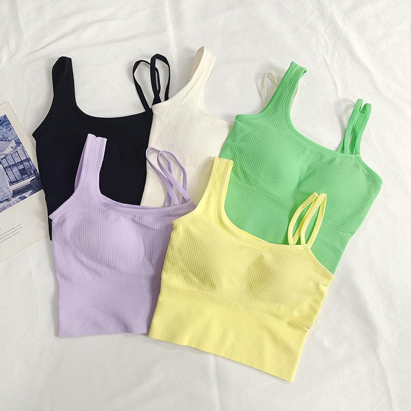 固定杯防震背心不对称肩带文胸