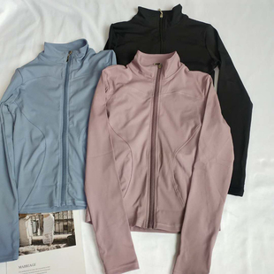 气质立领运动外套女秋冬休闲夹克速干跑步拉链开衫 瑜伽健身服长袖