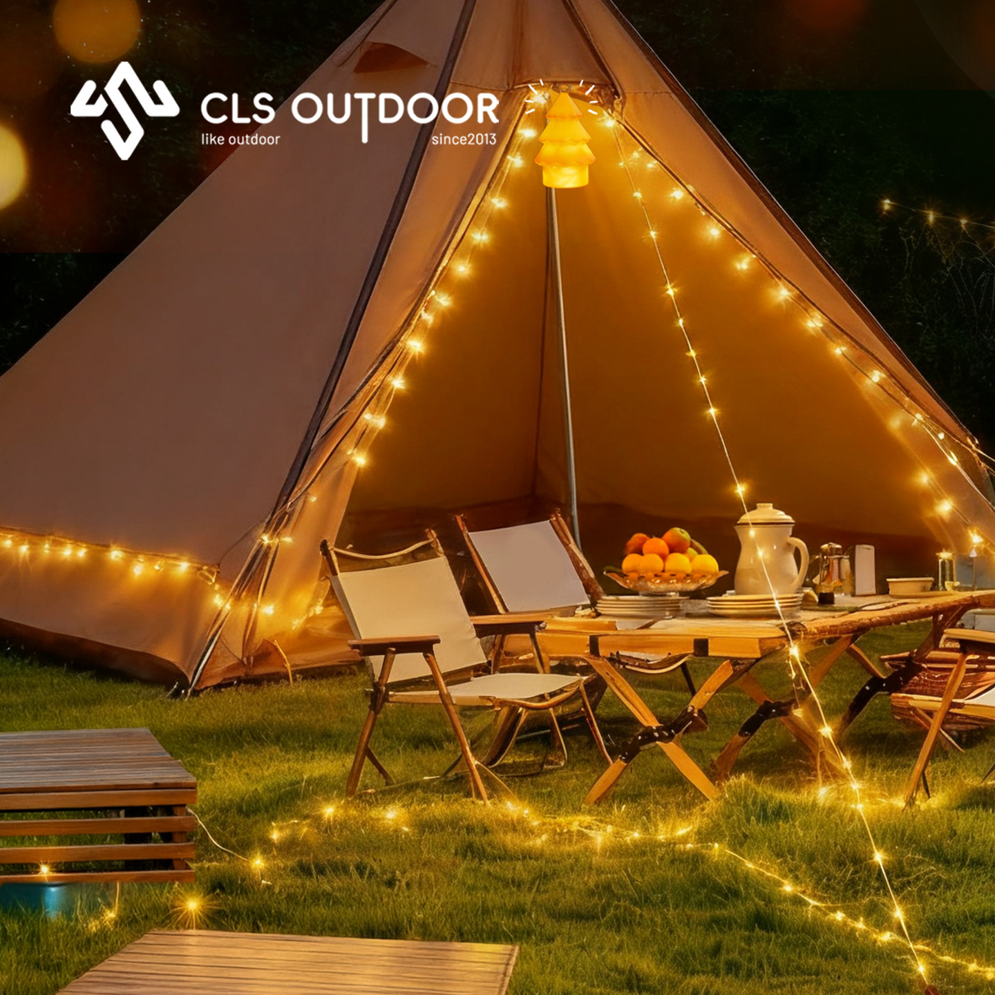 CLS户外露营氛围灯充电家用小夜灯露营帐篷天幕灯串圣诞装饰灯灯