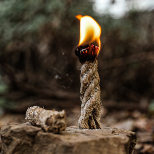 浸蜡麻绳户外露营野炊烧烤用品引燃壁炉引火物引火线绳过蜡麻绳